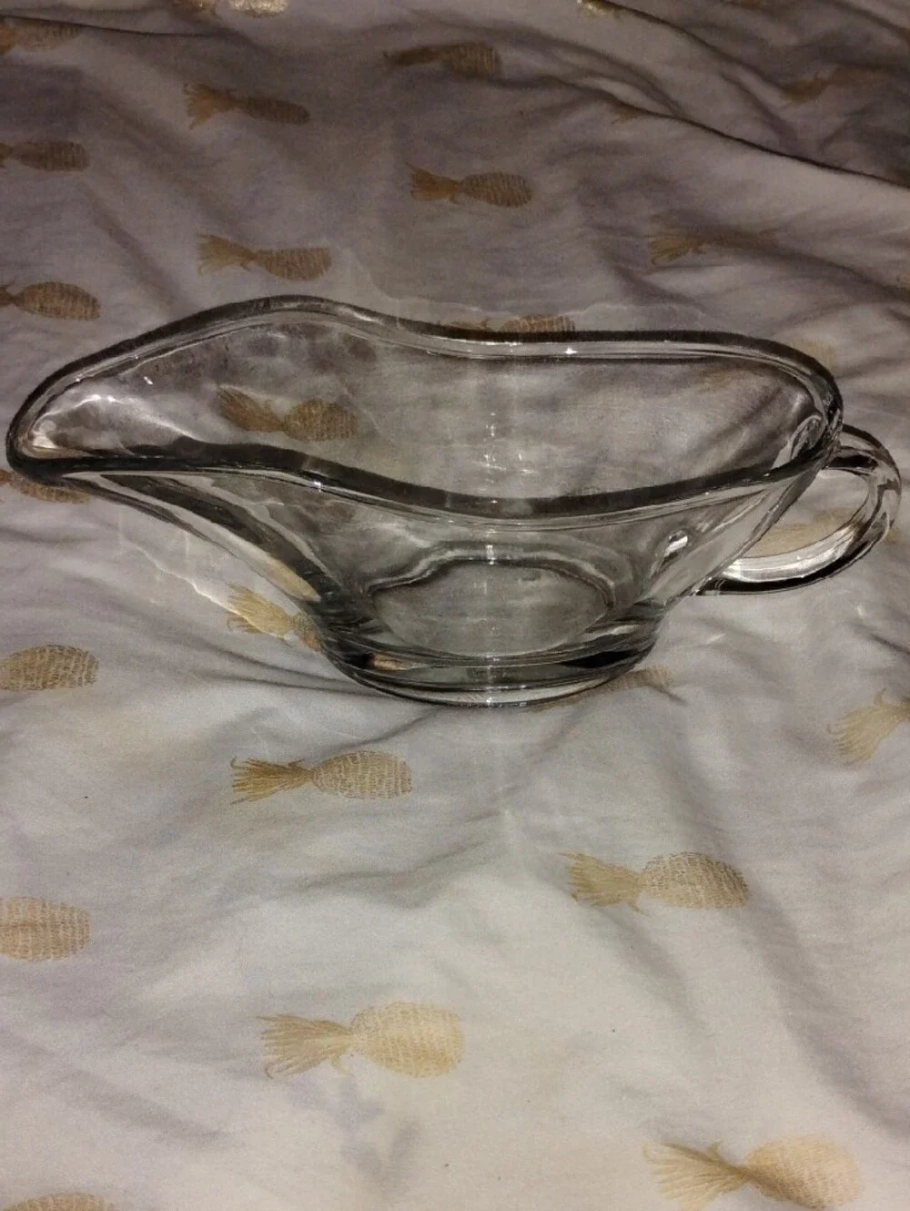 Clear Glass 10.Oz Gravyboat Bowl Made In USA